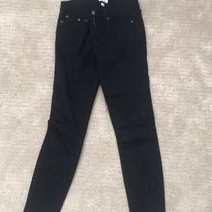 J Crew Toothpick Jeans in Black